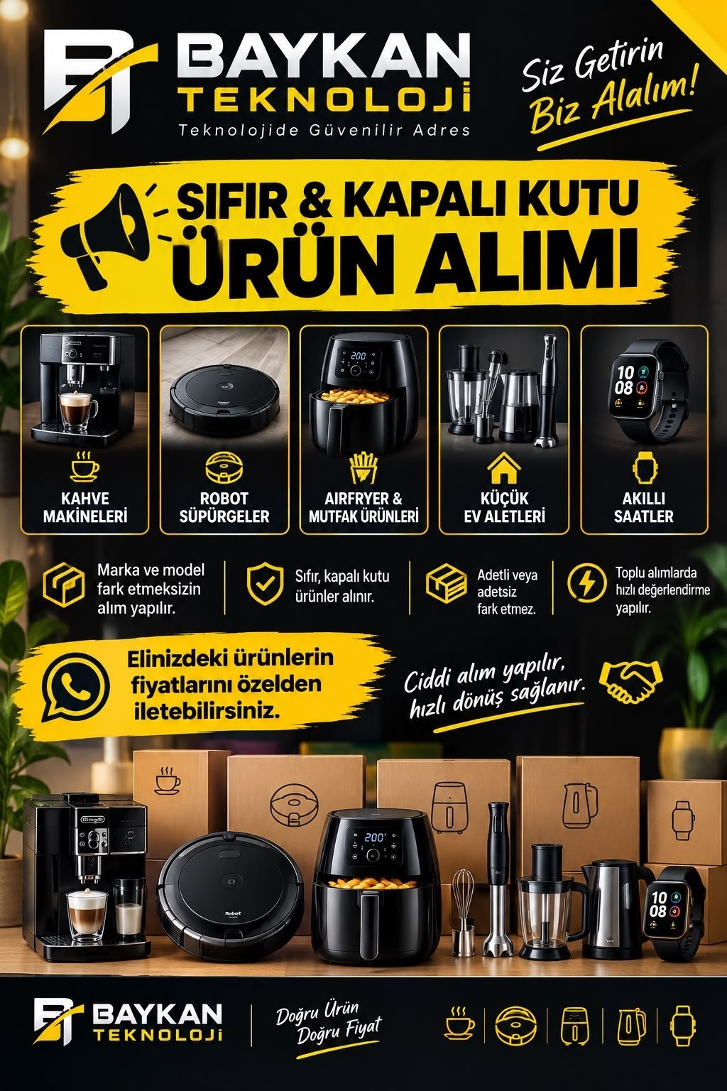 Baykan Teknoloji Sıfır ve Kapalı Kutu Ürün Alımı Afişi